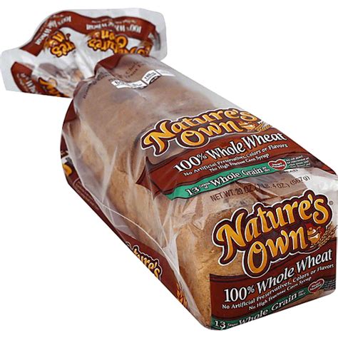 Nature S Own Whole Wheat Bread Nutrition Label Besto Blog