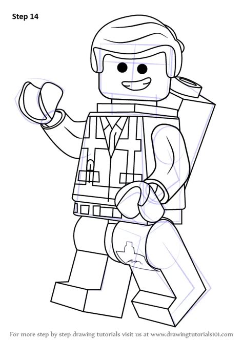 Learn How To Draw Emmet Brickowski From The Lego Movie The Lego Movie