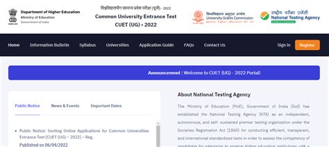 Cuet Notification On Changes In Exam Released By Nta Check