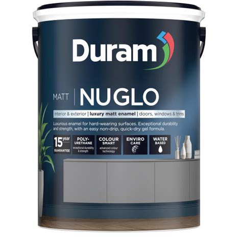 Enamel Paint Duram Waterbased Nuglo Matt 5l White Leroy Merlin South