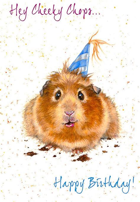 Guinea Pig Birthday Card Funny Birthday Card Childs Etsy