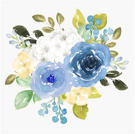 Check spelling or type a new query. Transparent Floral Watercolor Png - Blue Watercolor Floral ...