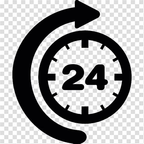 24 Hour Clock Computer Icons Timer 24 Hours Transparent Background Png