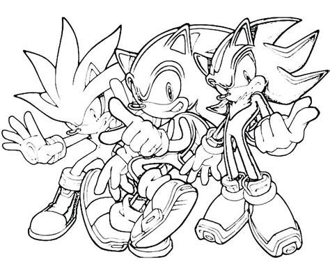 Super Sonic And Super Shadow Coloring Pages At Free
