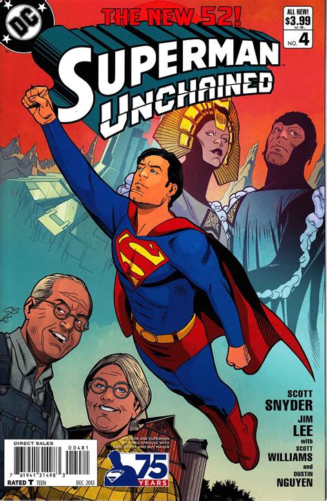 Superman Unchained 4 75th Anniversary Modern Age Cover Dc Comic