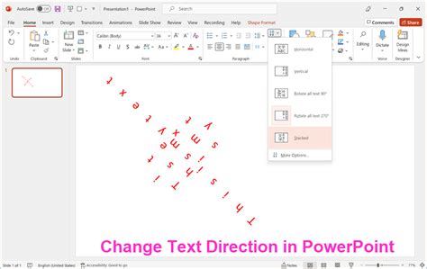 How To Rotate Text And Change Text Direction In Microsoft Powerpoint
