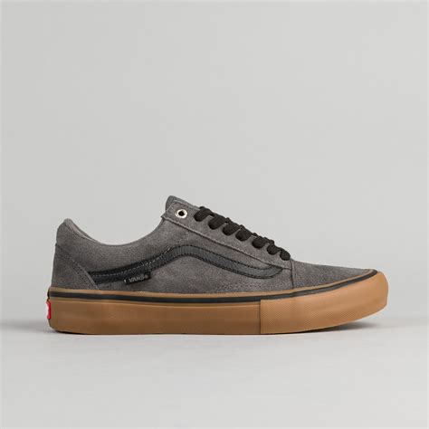 Vans Old Skool Pro Shoes Grey Black Gum Flatspot