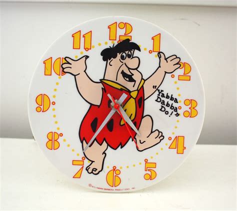 Vintage Rare Fred Flintstone Yabba Dabba Doo Electric Wall Clock