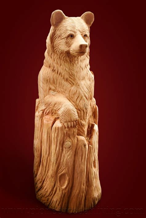 Chainsaw Carvings By Pioneer Cedar Living Stunning Custom Chainsaw Carving Of A Character Bear