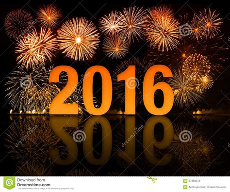 2016 New Year Fireworks Stock Photo Image Of December 57858244