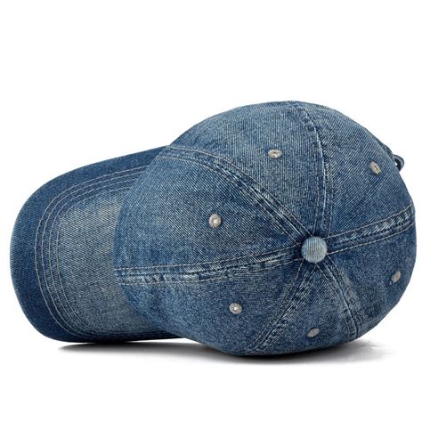 Solid Blue Jean Plain Denim Dad Baseball Ball Hat Cap Curved Bill