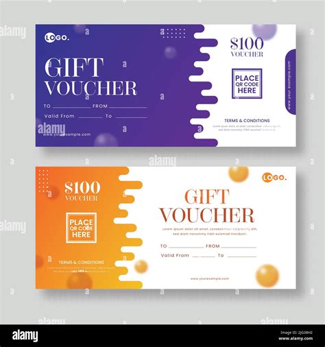 T Voucher Or Coupon Certificate Banner Design In Two Color Options