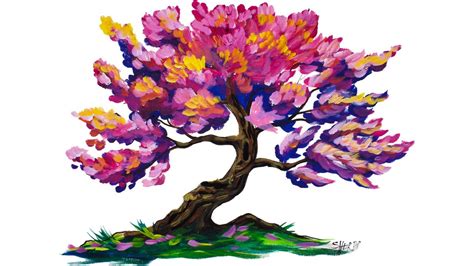 How To Paint A Tree In Acrylic For Beginners Step By Step Youtube