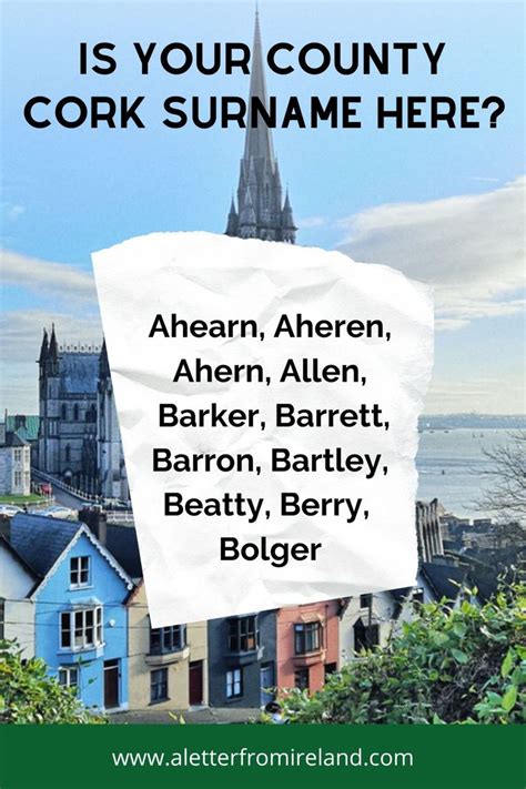 The population development of kilworth as well as related information and services (weather, wikipedia, google, images). County Cork Surnames and places - Is your Irish surname on ...