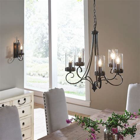 » dining room light fixture. Shop Kichler Lighting Diana 5-Light Olde Bronze Chandelier ...
