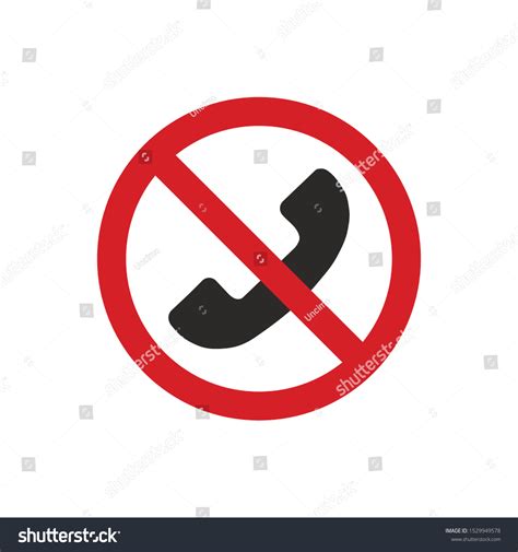 No Phone Sign Prohibition Symbol Modern Stock Vector Royalty Free