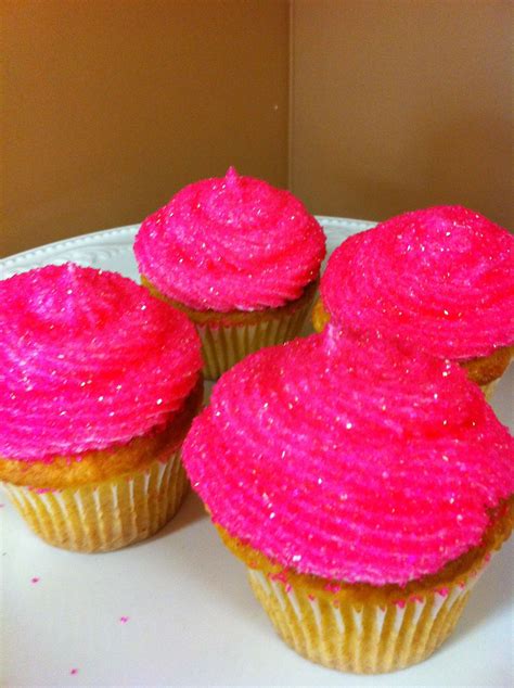 Pink Sparkle Hot Pink Cakes Sparkle Cupcakes Pink Party Foods