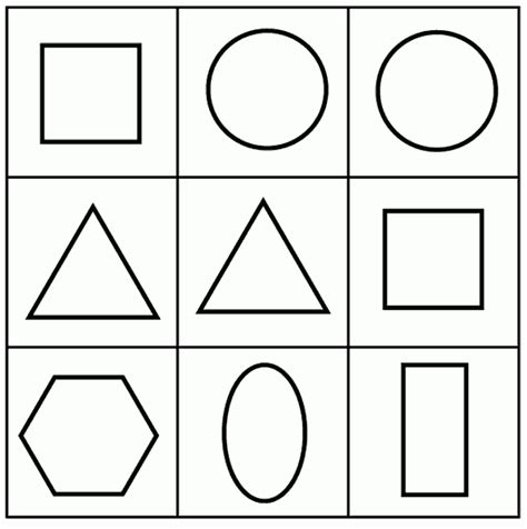 Atividades com figuras ou formas geométricas para educação infantil. Desenhos para colorir de formas geométricas