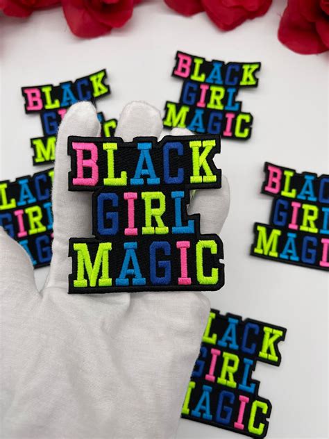 new item 3 black girl magic patch embroidered iron on etsy