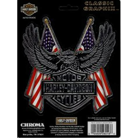 Harley Davidson Logo With American Flag Decal