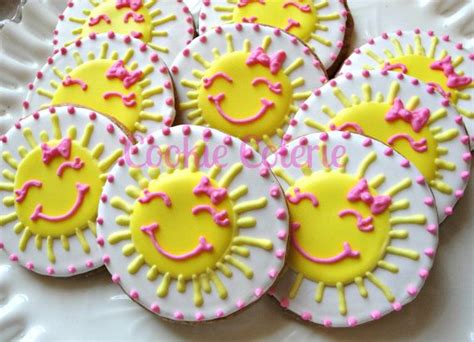 You Are My Sunshine Cookies Decorated Sun Cookies Birthday Cookie