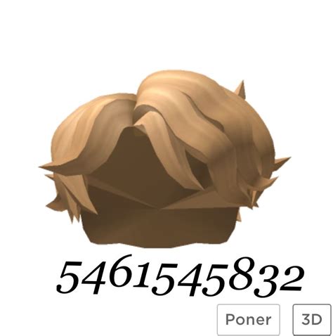 Roblox Hair Codes 2021 Boys The Following Is A List Of All The