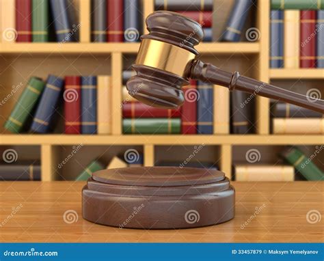 Concept Of Justice Gavel And Law Books Stock Illustration