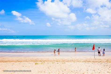 Kuta Beach Is Located On The Western Side Of The Islands Narrow