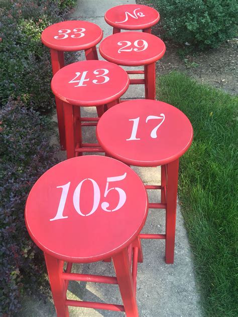 Maybe you would like to learn more about one of these? Annie Sloan chalk paint on our old beach wood bar stools ...