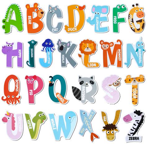 Buy Avamie Animal Alphabet Letters Magnets For Kids Jumbo Animal