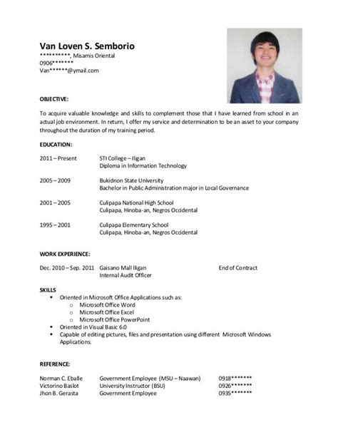 Learn to write a crazy effective resume objective with this simple framework (including 10+ examples and templates you can steal for your own resume!). Sample Resume for OJT | Job resume examples, First job resume, Sample resume templates