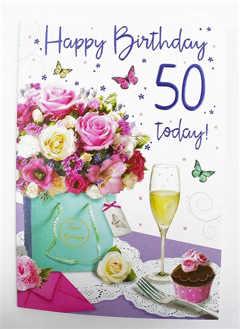 50th birthday card with free shipping