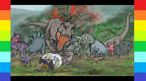 This easy yet interesting no internet game guess what? Jurassic World fallen kingdom movie♡ How to draw T-Rex and Dinosaurs collection - YouTube