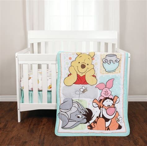 Crib quilt, bumper, dust ruffle and fitted crib sheet. Winnie the Pooh 3 Piece Crib Bedding Set | Winnie the pooh ...
