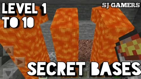 Secret Level 1 To 10 Secret Bases In Minecraft Sj Gamers Youtube