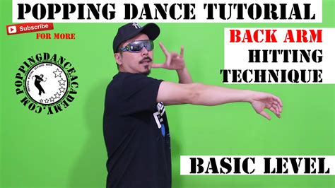 Popping Dance Tutorial Back Arm Hitting Technique Youtube