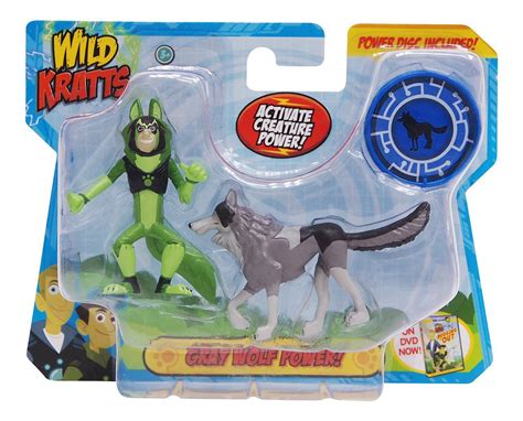 Wild Kratts Animal Power 2-Pack Figure Set: Gray Wolf Power | Wild