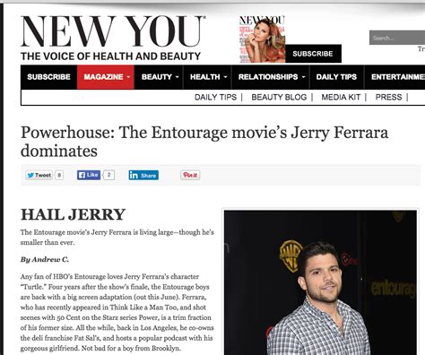 Did You Read My Interview With Jerry Ferrara Turtle From Entourage Andrewcstone