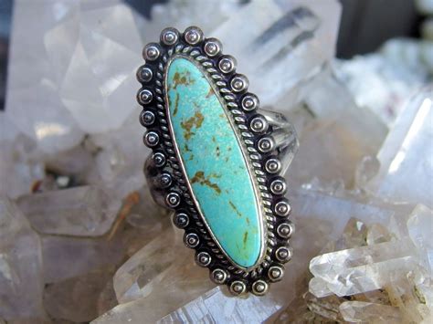 Native American Sterling Silver Turquoise Ring Bell Trading Etsy