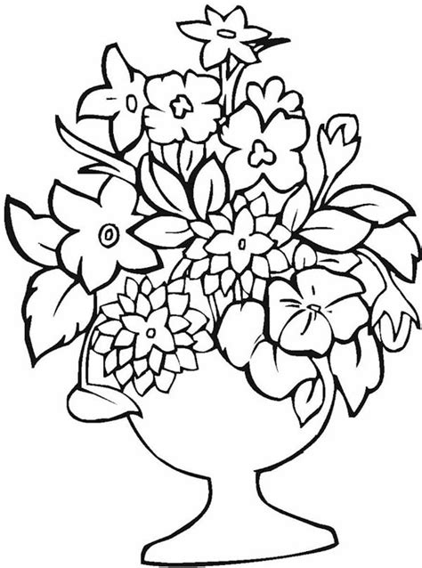 To get more picture similar to. Flower Arrangement In Flower Vase Coloring Page : Coloring Sky