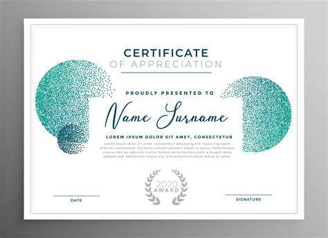 Creative Certificate Of Appreciation In Abstract Styl