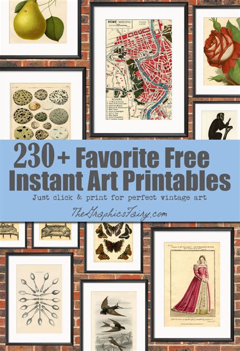 230 Free Vintage Prints Printable Wall Art The Graphics Fairy