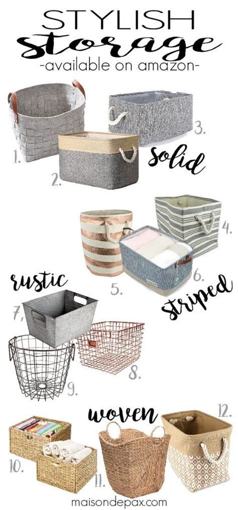 Set of 3 for better value and shopping convenience. Stylish Storage Baskets and Bins (Amazon Finds) - Maison ...