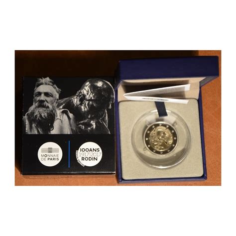 Euromince Mince 2 Euro Francúzsko 2017 Auguste Rodin Proof