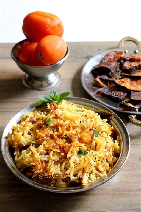 Tomato Rice Tomato Pulao Thakkali Sadam Flavors Of Mumbai