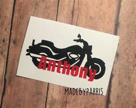 Motorcycle With Name Or Monogram Vinyl Decal Motorcycle Decal