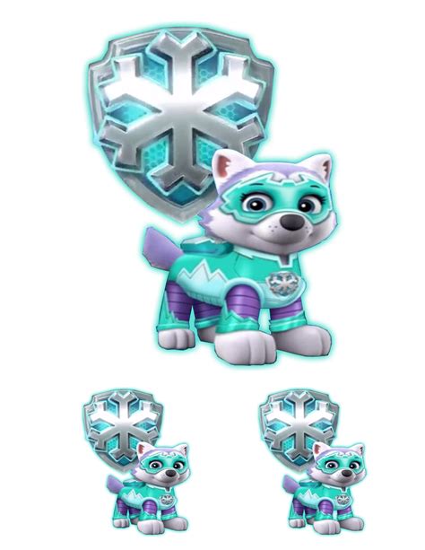 Stickers Paw Patrol Mighty Pups Everest Decals 7 And Etsy