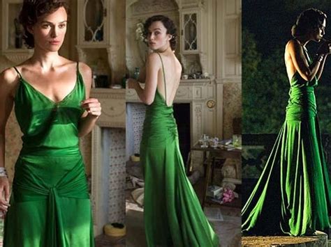 Keira Knightley Green Evening Dress Prom Gown Atonement In Evening
