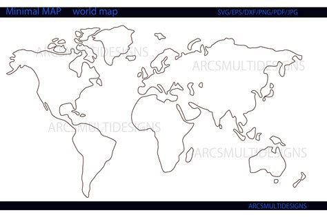 Simple Map Of The World Outline