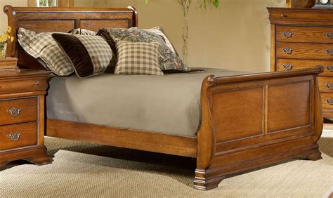 Shenandoah American Oak Queen Sleigh Bed From Largo Coleman Furniture